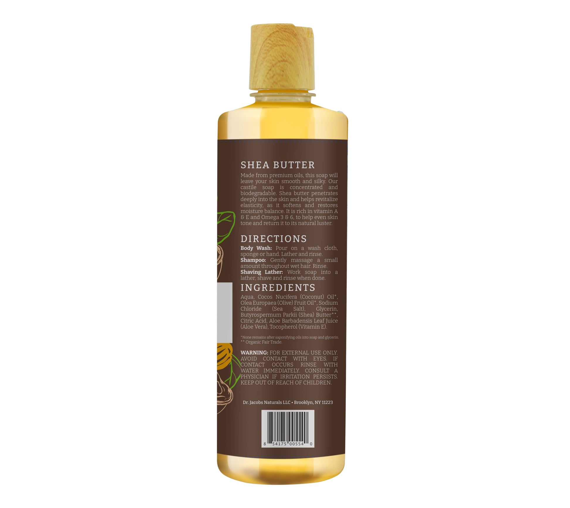 Dr. Jacobs Naturals Shea Butter Castile Body Wash